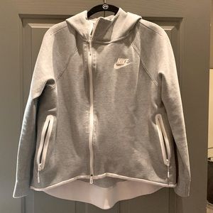 Grey Nike Zip Up Hoodie size Medium